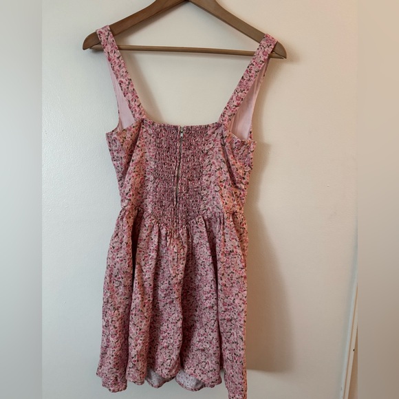 Reformation 4 Daria Rosin Linen Mini Dress in Pink Floral - Picture 9 of 12